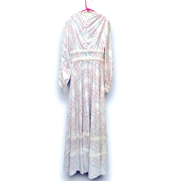 Vintage 60s/70s pastel abstract maxi girls dress - Picture 6 of 7